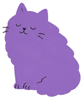 A fluffy lilac cat photographed from above for a body-condition check